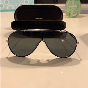 Tom Ford Sunglasses Black Shield